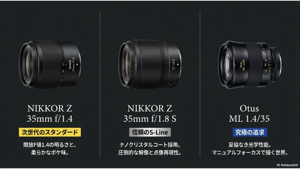 ニコン Z 35mmレンズ比較 ― 「記録」のf/1.8 Sと「記憶」のf/1.4